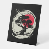 Bonsai Art Japanese Sunset Sockelschild (Vorderseite)