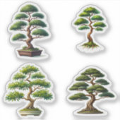 Bonsai-Baum Aufkleber (Vorderseite)