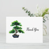 Bonsai-Baum Dankeskarte (Stehend Vorderseite)