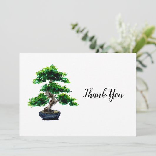 Bonsai-Baum Dankeskarte (Stehend Vorderseite)