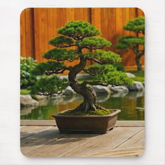 Bonsai-Baum des Drachen der Balance Mousepad (Vorne)