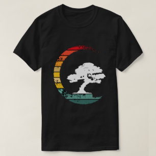 Bonsai-Baum Enso-Kreis Vintage-Zen-Kalligrafie T-Shirt