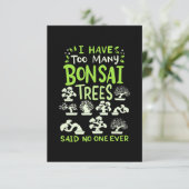 Bonsai Baum lustiges Sprichwort japanisches Grafik RSVP Karte (Stehend Vorderseite)