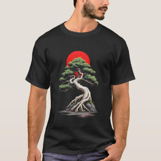 Bonsai-Baum-Tee Japanische Gartenarbeit Japan Bota T-Shirt