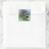 Bonsai Boy Quadratischer Aufkleber (Tasche)
