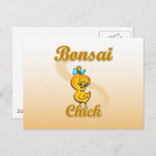 Bonsai Chick Postkarte (Vorne/Hinten)