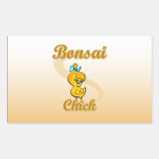 Bonsai Chick Rechteckiger Aufkleber (Vorderseite)