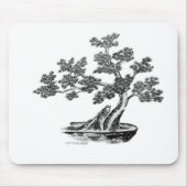 Bonsai - Chinesischer Stil - Schwarzweiß Mousepad (Vorne)