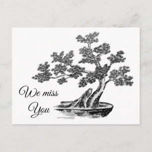 Bonsai - Chinesischer Stil - Schwarzweiß Postkarte