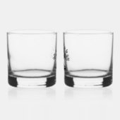 Bonsai - Chinesischer Stil - Schwarzweiß Whiskyglas (Rechts)