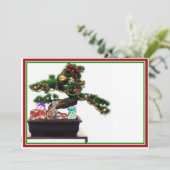 Bonsai Christmas Tree Einladung (Stehend Vorderseite)