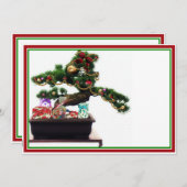 Bonsai Christmas Tree Einladung (Vorne/Hinten)