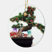 Bonsai Christmas Tree Keramikornament (Links)
