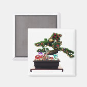 Bonsai Christmas Tree Magnet (Vorderseite/Rückseite)