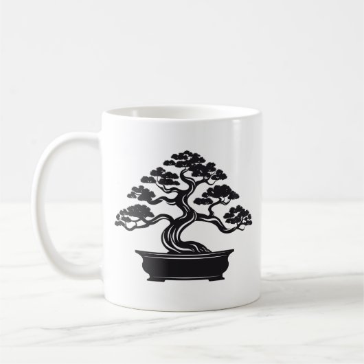 Bonsai Ein kleiner Baum, eine große Reise Kaffeetasse (Links)