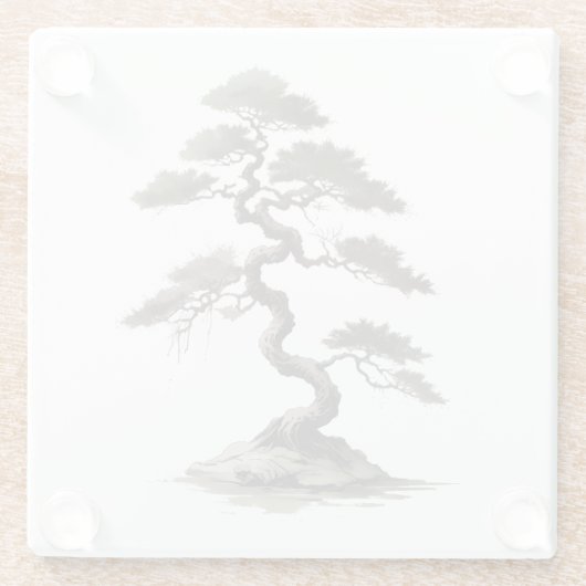 Bonsai Glasuntersetzer (Rückseite)