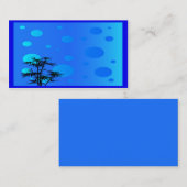 Bonsai in Blue Business Card Visitenkarte (Vorne/Hinten)
