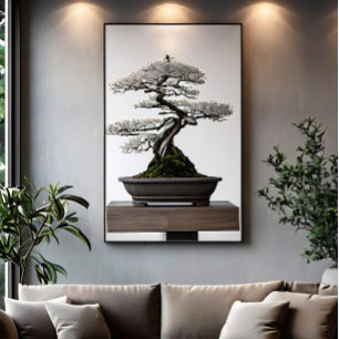 Bonsai in Harmonie Leinwanddruck