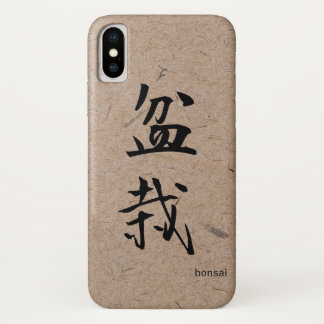 Bonsai in japanischem Kanji auf handgemachte Papie Case-Mate iPhone Hülle