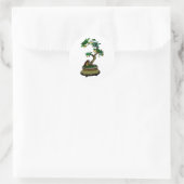 Bonsai in Pot Bonsai Grafik befruchten Runder Aufkleber (Tasche)
