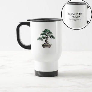 Bonsai ist meine Therapie lustiger Spruch für Bons Reisebecher