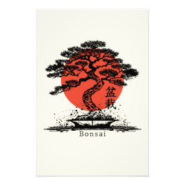 Bonsai Japanisches Kanji Personalisiert Fotodruck