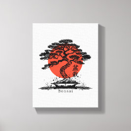 Bonsai Japanisches Kanji Personalisiert Leinwanddruck