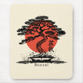 Bonsai Japanisches Kanji Personalisiert Mousepad
