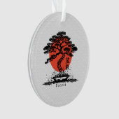 Bonsai Japanisches Kanji Personalisiert Ornament (Vorderseite)