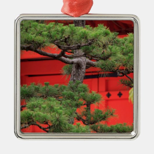 Bonsai-Kiefer Ornament Aus Metall (Vorne)