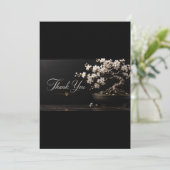 Bonsai-Kirschblüten-Dankeskarten | Zen Luxus Dankeskarte (Stehend Vorderseite)