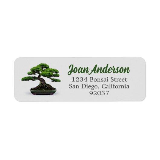 Bonsai-Label (Vorne)
