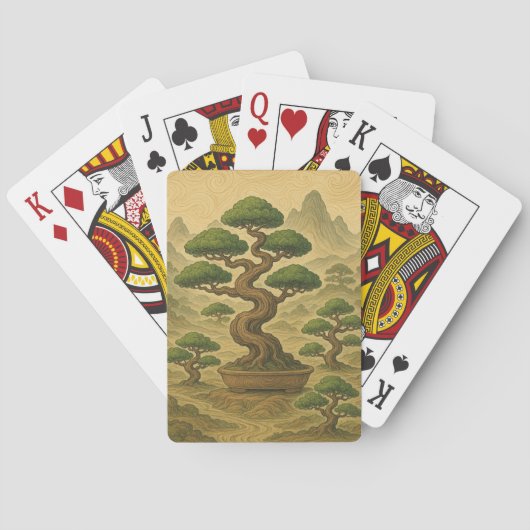 Bonsai-Landschaft Spielkarten (Rückseite)