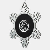 bonsai master japanisch bonsai tree art circle schneeflocken Zinn-Ornament (Rechts)