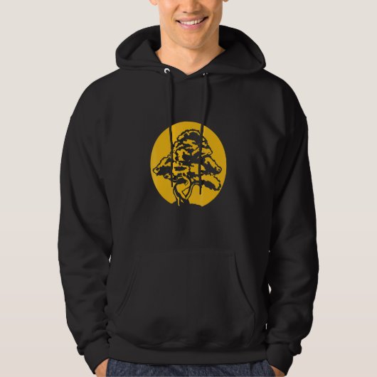 Bonsai mit Sonnenuntergang Hoodie (Vorderseite)