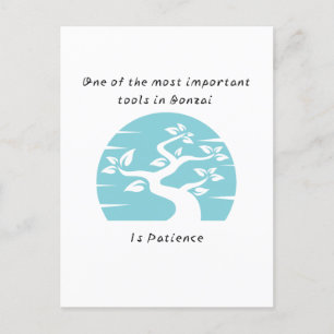 Bonsai Patience Postcard Postkarte
