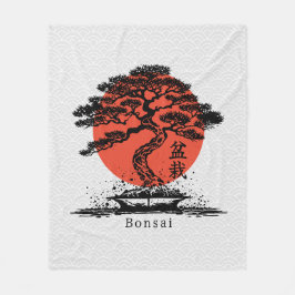 Bonsai Personalisiert Text Fleece Blanket
