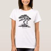 Bonsai Personalisierter Text T-Shirt (Vorderseite)