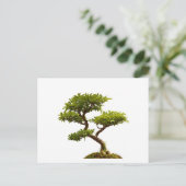 Bonsai Pflanze Postkarte (Stehend Vorderseite)
