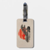 Bonsai Pine Tree - Fuji Sunset Gepäckanhänger (Rückseite vertikal)