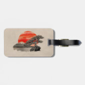 Bonsai Pine Tree - Fuji Sunset Gepäckanhänger (Rückseite horizontal)