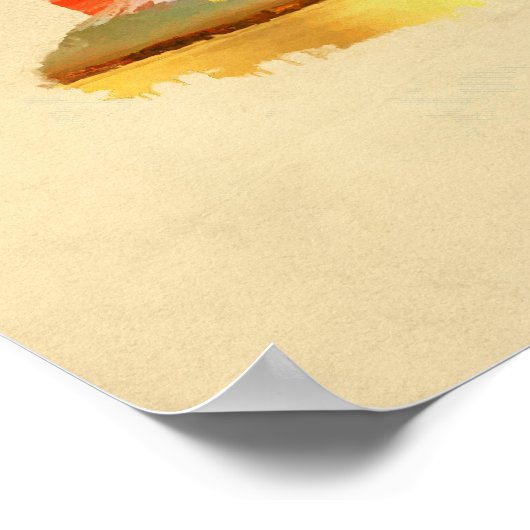 Bonsai Pine Tree - Fuji Sunset in Farbe Poster (Ecke)