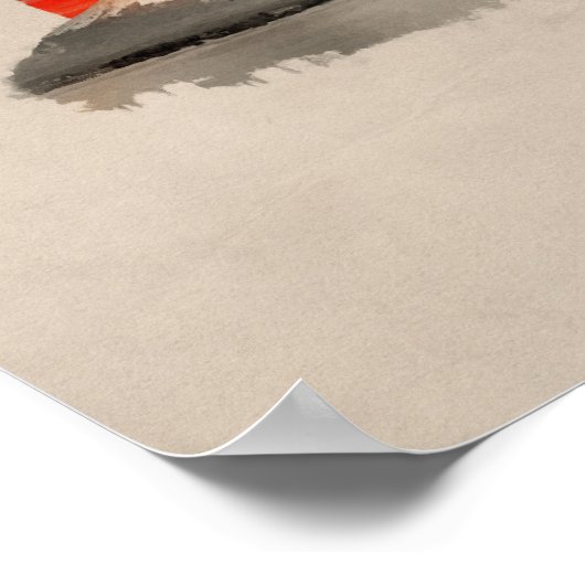 Bonsai Pine Tree - Fuji Sunset Poster (Ecke)