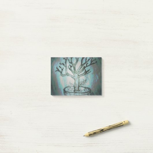 Bonsai Post-it Klebezettel (Auf Schreibtisch)