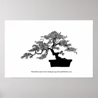 Bonsai Poster mit Text