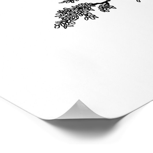 Bonsai Poster mit Text (Ecke)