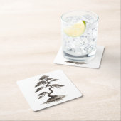 Bonsai Rechteckiger Pappuntersetzer (Vor Ort)