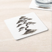 Bonsai Rechteckiger Pappuntersetzer (angewinkelt)