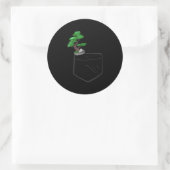 Bonsai Runder Aufkleber (Tasche)