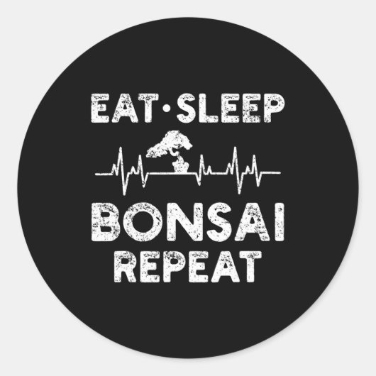 Bonsai Runder Aufkleber (Vorderseite)